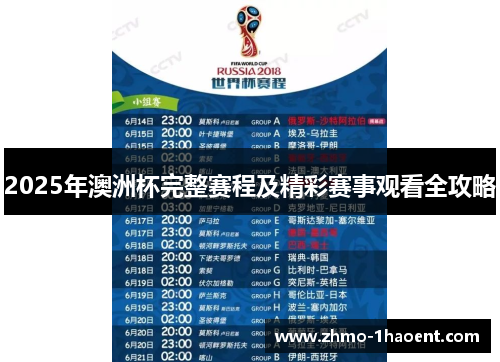 2025年澳洲杯完整赛程及精彩赛事观看全攻略